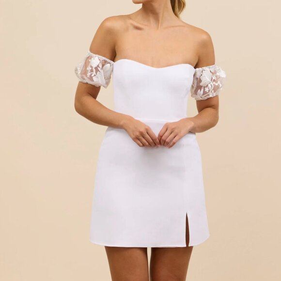 Park & Fifth Holloway Dress - White, XL - Picture 1 of 5
